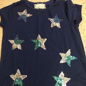 Dark blue star girls shirt